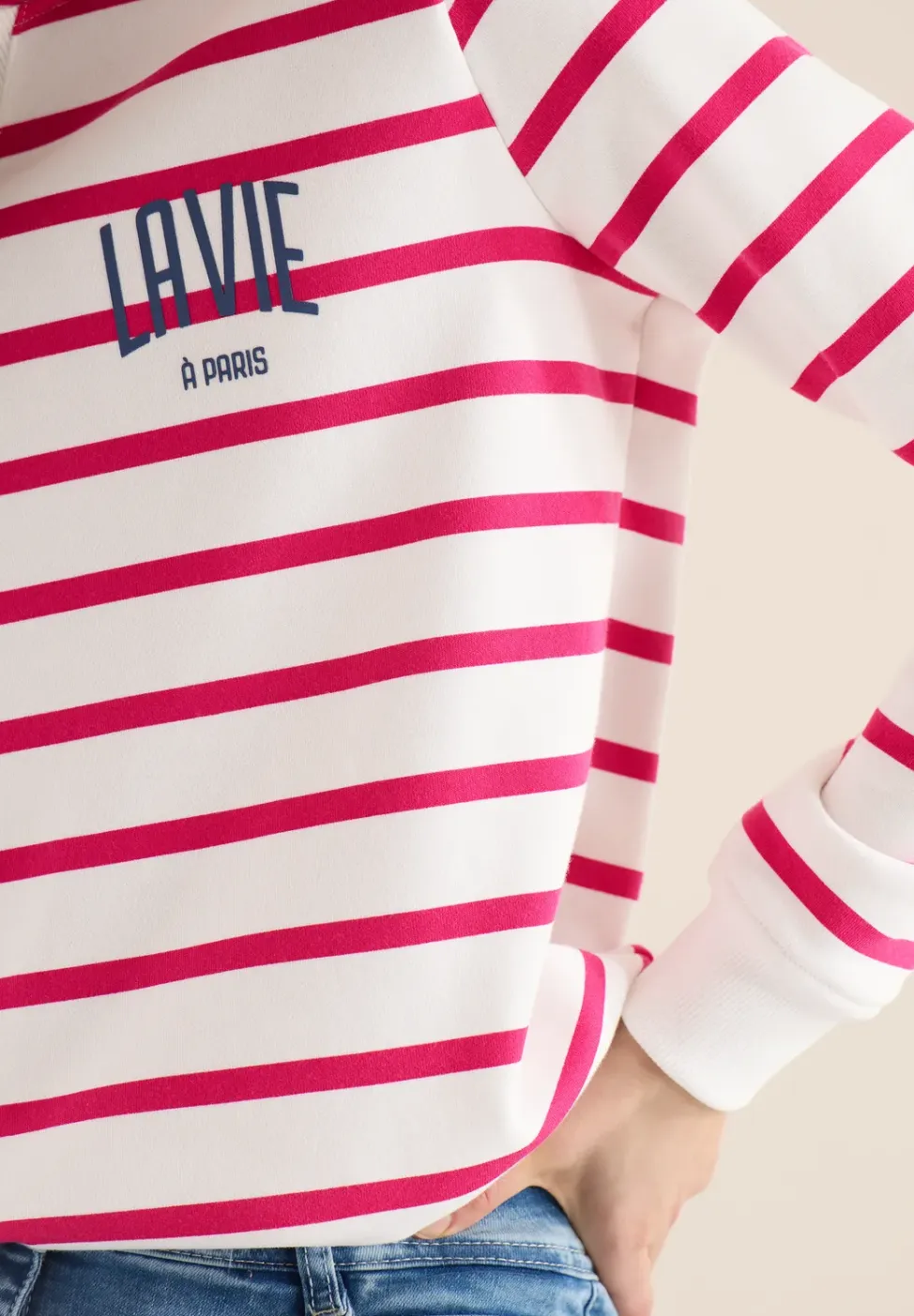 Hoodie met borstprint