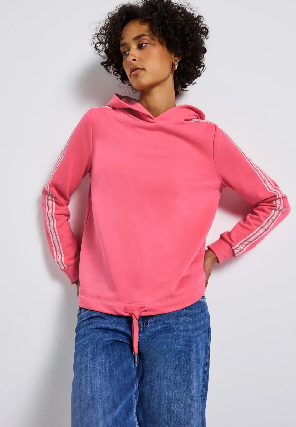 Hoodie met gallon strepen