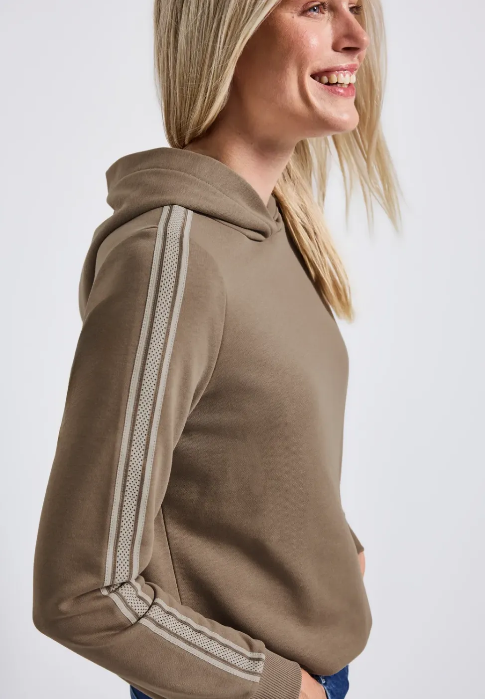 Hoodie met gallon strepen