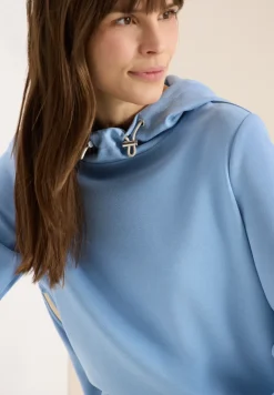 Hoodie met ritsdetails