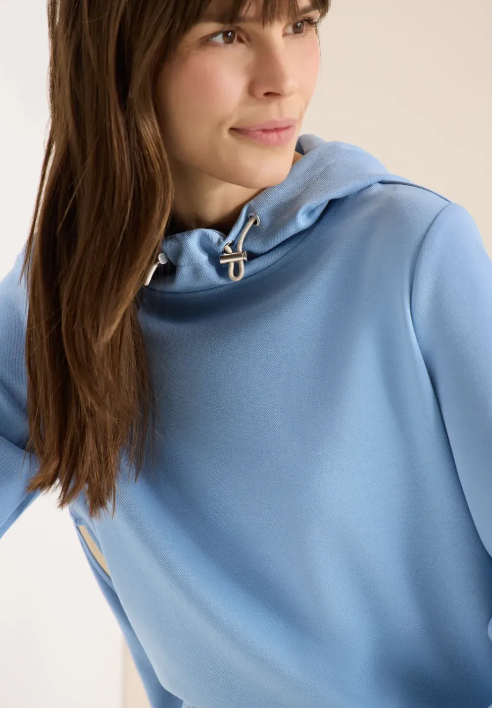 Hoodie met ritsdetails
