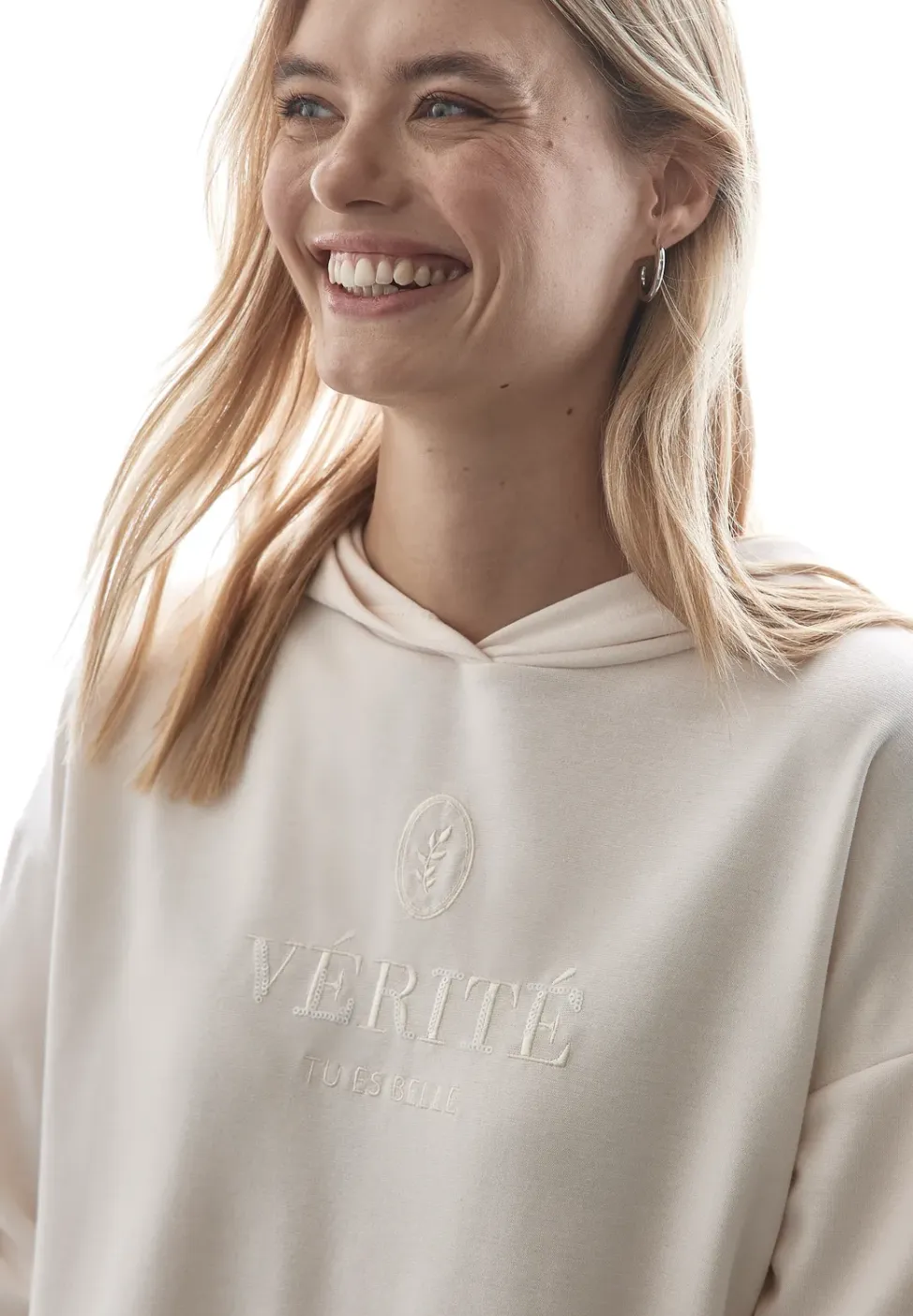 Hoodie met borduursel