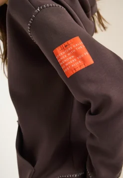 Hoodie met decoratieve stiksels
