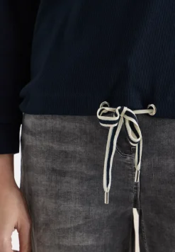 Hoodie met geribde structuur