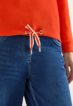 Hoodie met geribde structuur