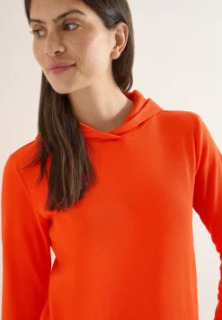 Hoodie met geribde structuur