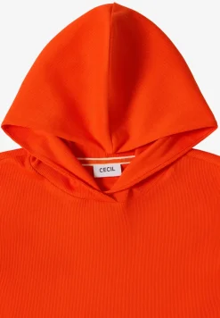 Hoodie met geribde structuur