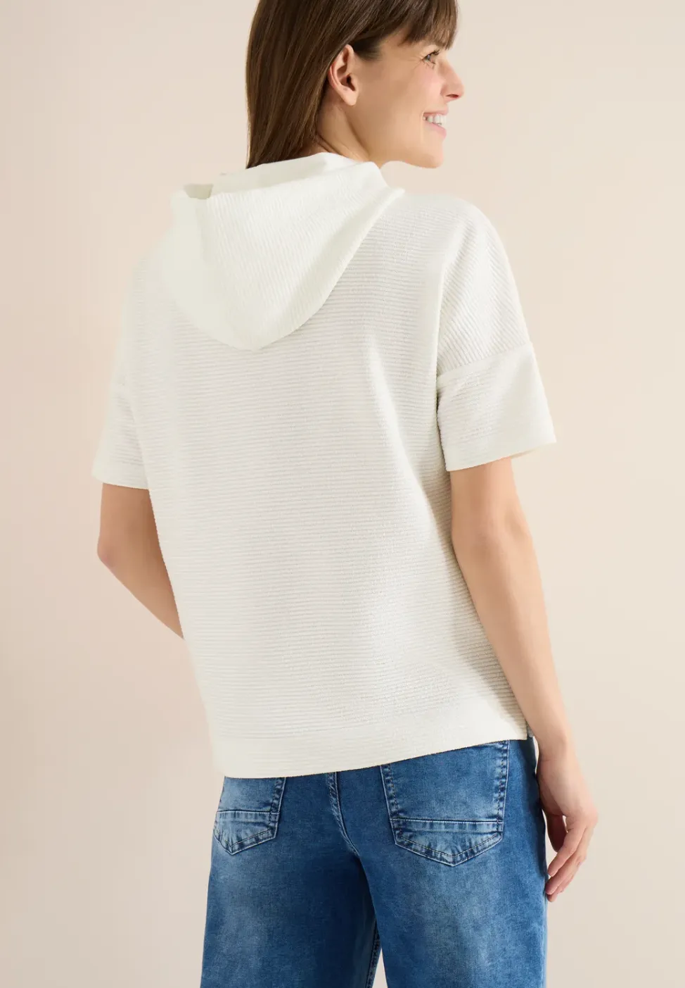 Hoodie shirt in effen kleur