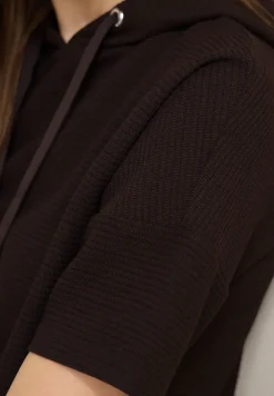 Hoodie shirt in effen kleur