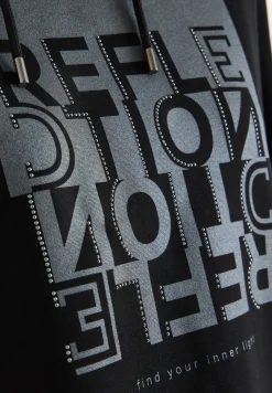 Hoodie shirt met folieprint