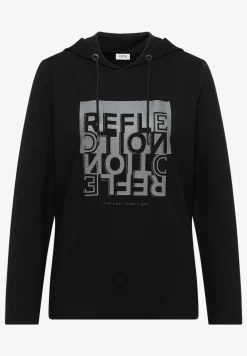 Hoodie shirt met folieprint