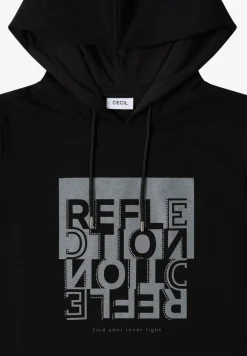 Hoodie shirt met folieprint