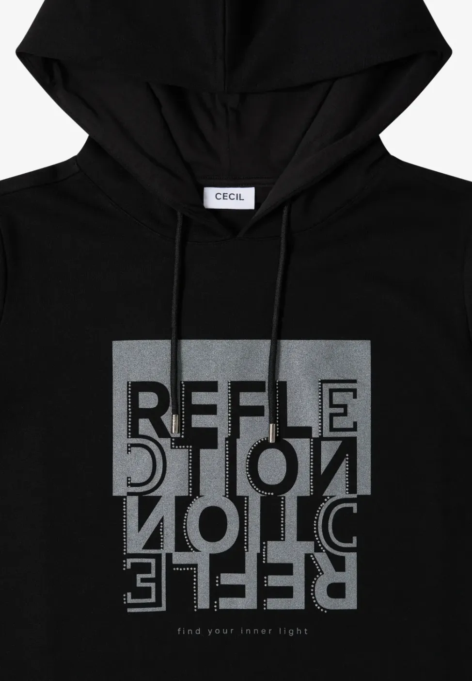 Hoodie shirt met folieprint
