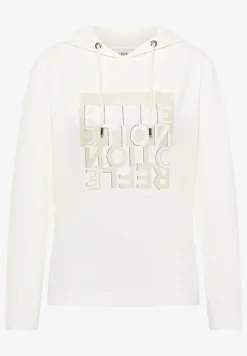 Hoodie shirt met folieprint