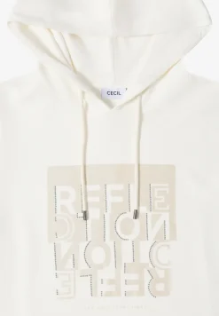 Hoodie shirt met folieprint