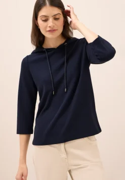 Hoodie Shirt met geribde structuur