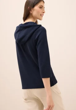 Hoodie Shirt met geribde structuur