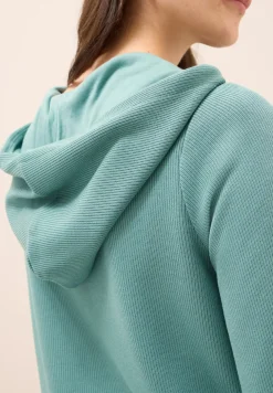 Hoodie Shirt met geribde structuur