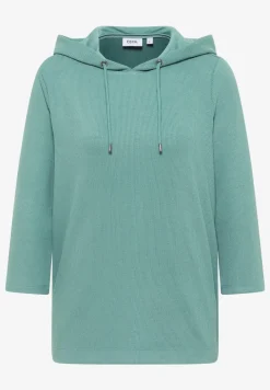 Hoodie Shirt met geribde structuur