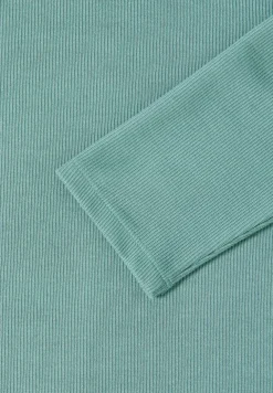 Hoodie Shirt met geribde structuur