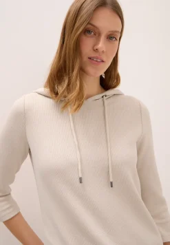Hoodie Shirt met geribde structuur