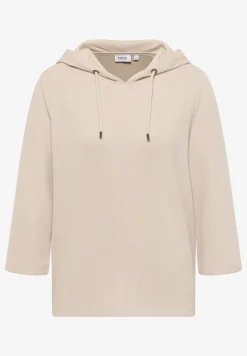 Hoodie Shirt met geribde structuur