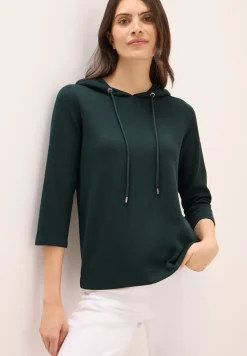 Hoodie Shirt met geribde structuur