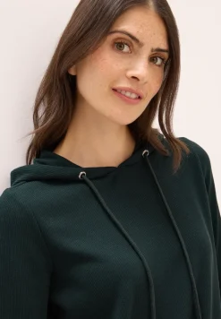 Hoodie Shirt met geribde structuur