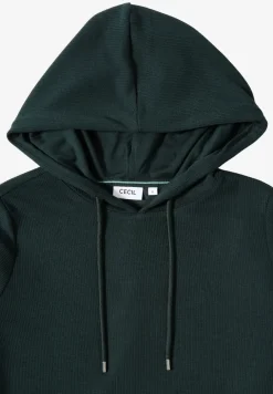 Hoodie Shirt met geribde structuur
