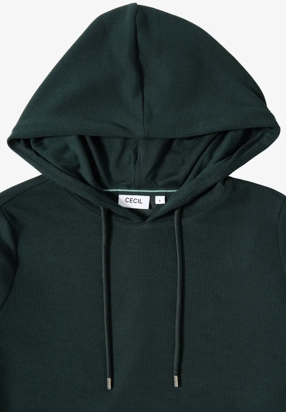 Hoodie Shirt met geribde structuur
