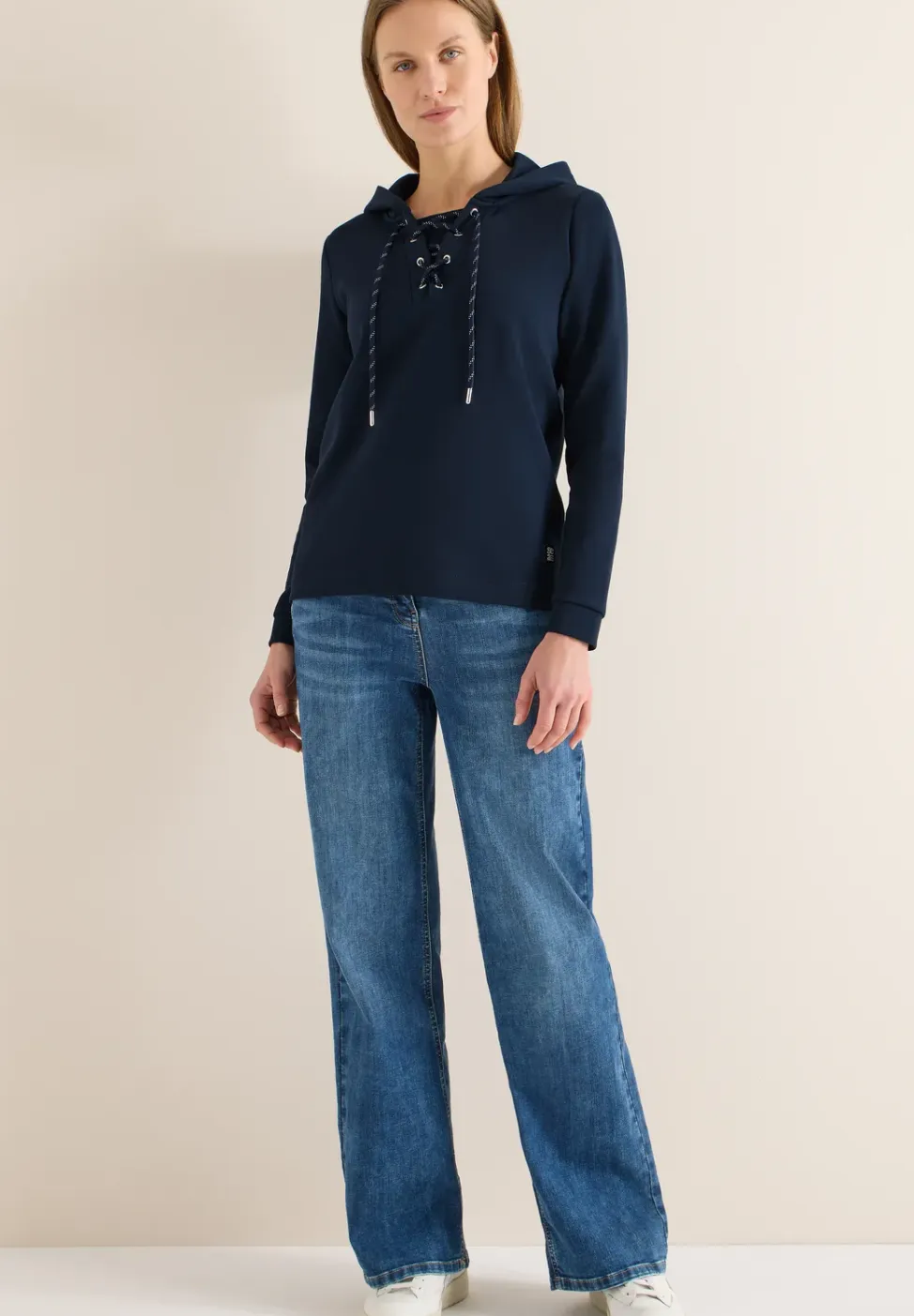 Hoodie shirt met touwtjes