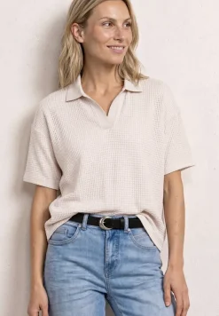 2-in-1 mesh poloshirt met korte mouwen