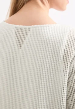 2-in-1 shirt van mesh met boothals