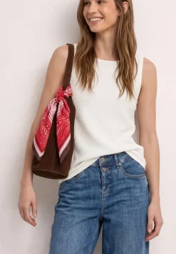 2-in-1 top van mesh met boothals