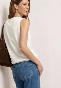 2-in-1 top van mesh met boothals