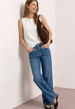 2-in-1 top van mesh met boothals