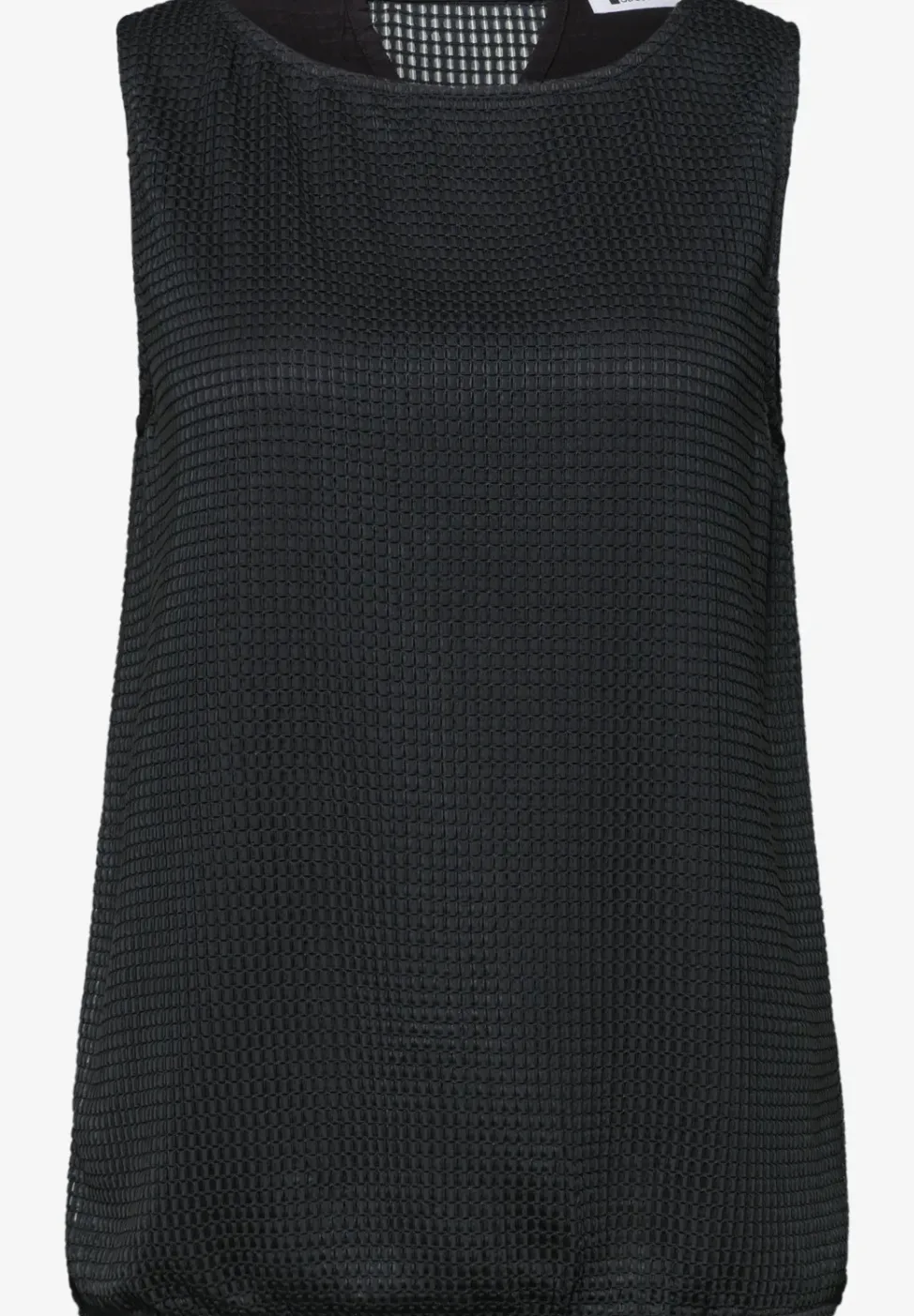 2-in-1 top van mesh met boothals