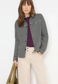 Jacquard geruite binnenjas