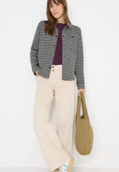 Jacquard geruite binnenjas