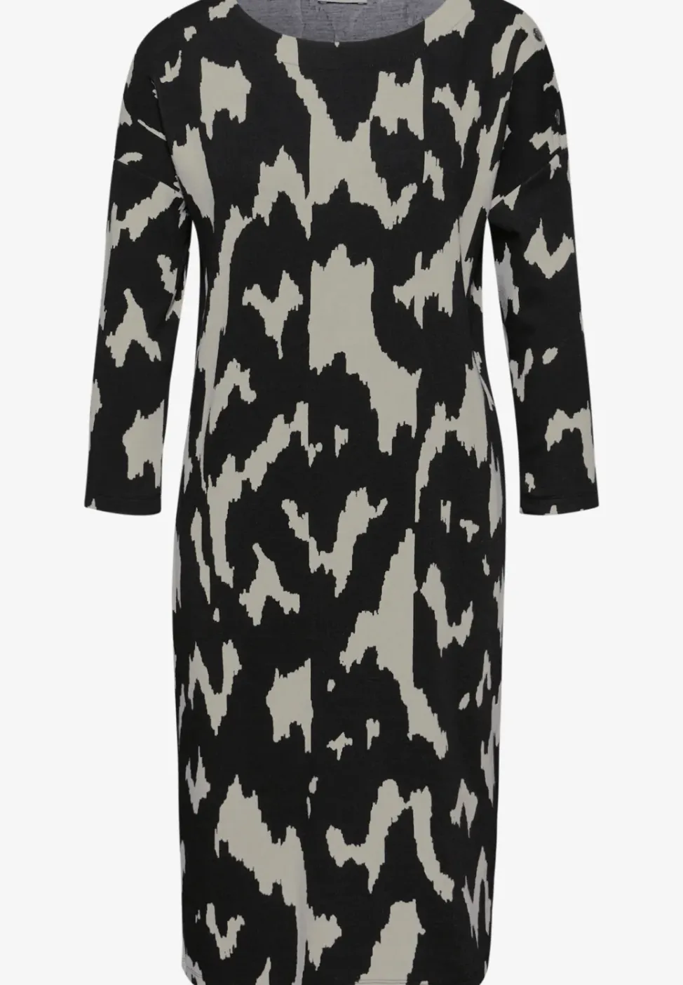 Jacquard jurk met knopen