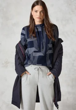 Jacquard shirt met lange mouwen
