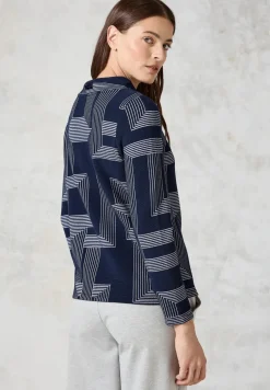 Jacquard shirt met lange mouwen
