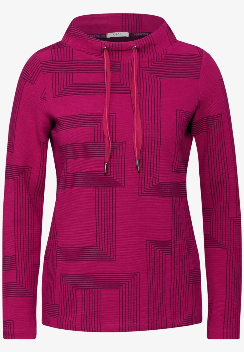 Jacquard shirt met lange mouwen