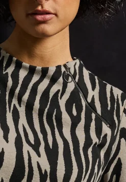 Jacquard shirt met rits