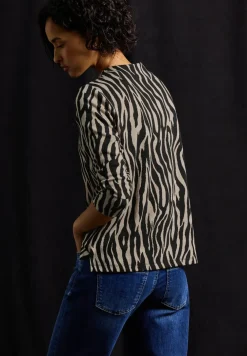 Jacquard shirt met rits
