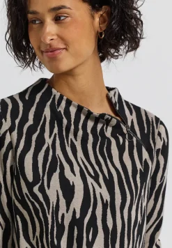 Jacquard shirt met rits