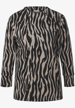 Jacquard shirt met rits