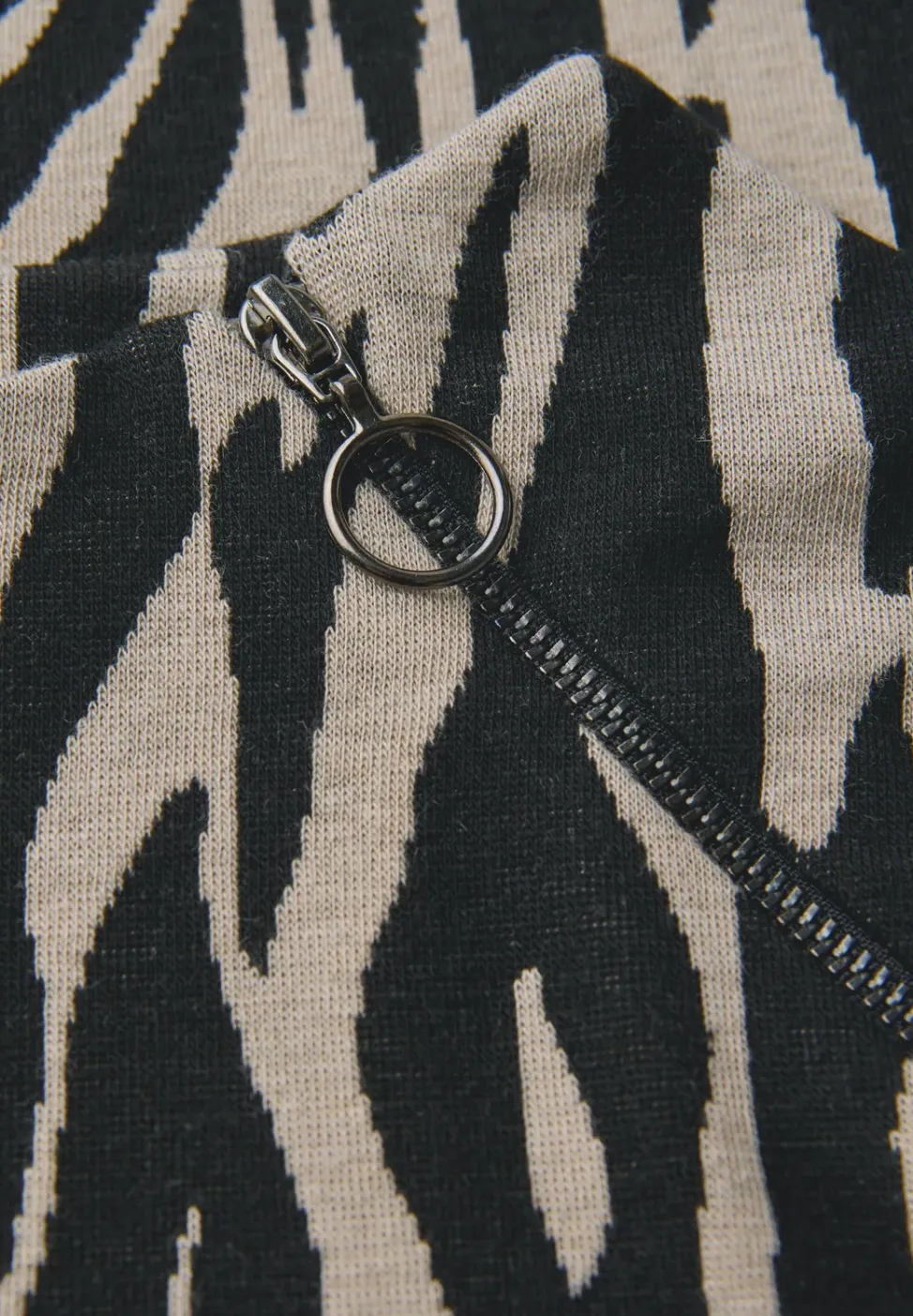 Jacquard shirt met rits