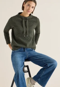 Jacquard Funnel Hals Shirt