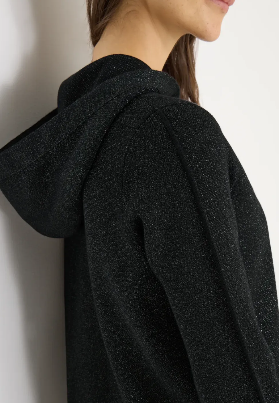 Jacquard hoodie met glitter